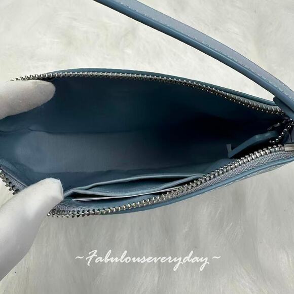 Coach Nolita 19 Shoulder Bag Wristlet In Sketch Signature Canvas CBM72 Ice Blue - Picture 8 of 8